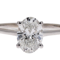 Oval Brilliant Cut Lab Created Diamond White Gold Solitaire Engagement Ring - Skeie's Jewelers