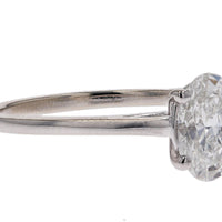 Oval Brilliant Cut Lab Created Diamond White Gold Solitaire Engagement Ring - Skeie's Jewelers