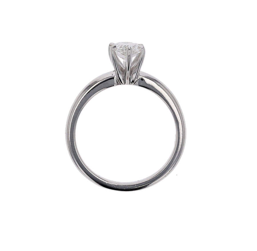 Pear Shaped Lab Created Diamond White Gold Solitaire Engagement Ring - Skeie's Jewelers