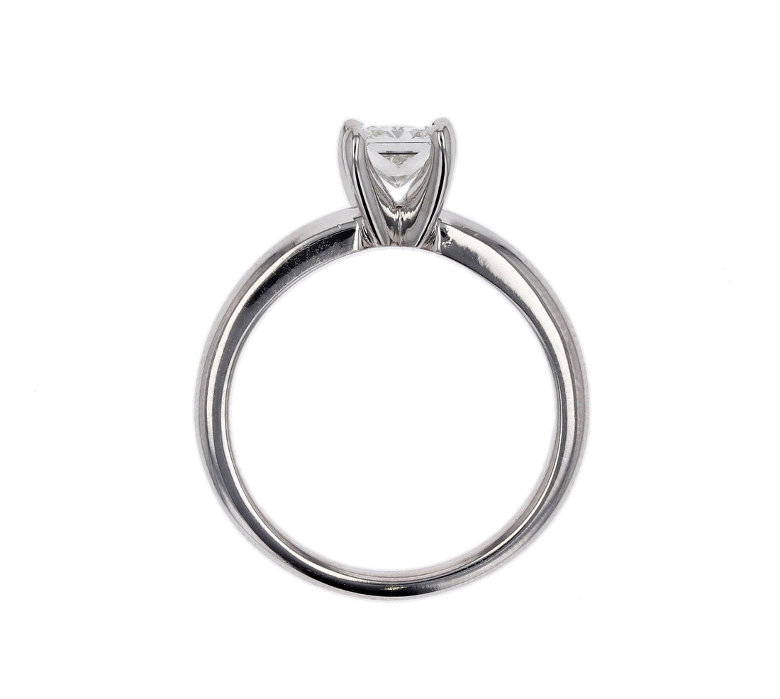Radiant Cut Lab Created Diamond White Gold Solitaire Engagement Ring - Skeie's Jewelers