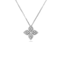 Roberto Coin Diamond Flower Medium Pendant Necklace