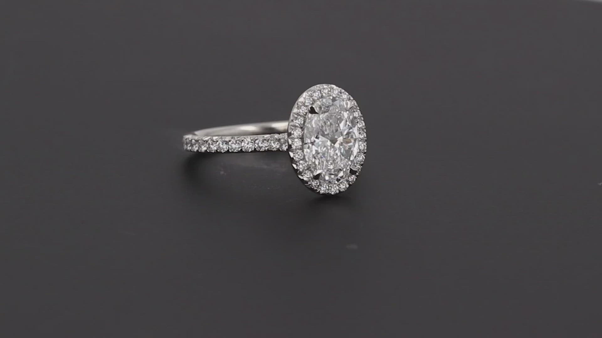 2 Carat Oval Diamond Halo Engagement Ring by Rahaminov| F84-2771