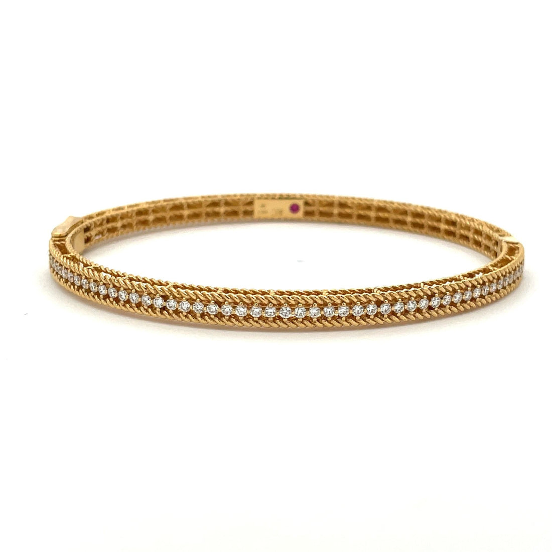 Yellow Gold & Diamond Symphony Bangle Bracelet by Roberto Coin - Skeie's Jewelers