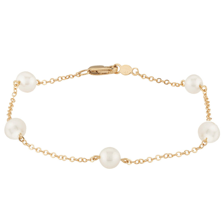 Pearl Bracelet 5-Station in 14k Yellow Gold by Carla | Nancy B.