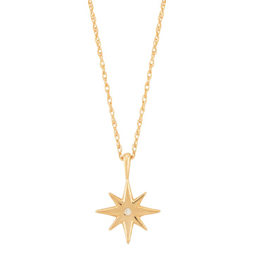 Yellow Gold Diamond Star Pendant Necklace by Carla | Nancy B.