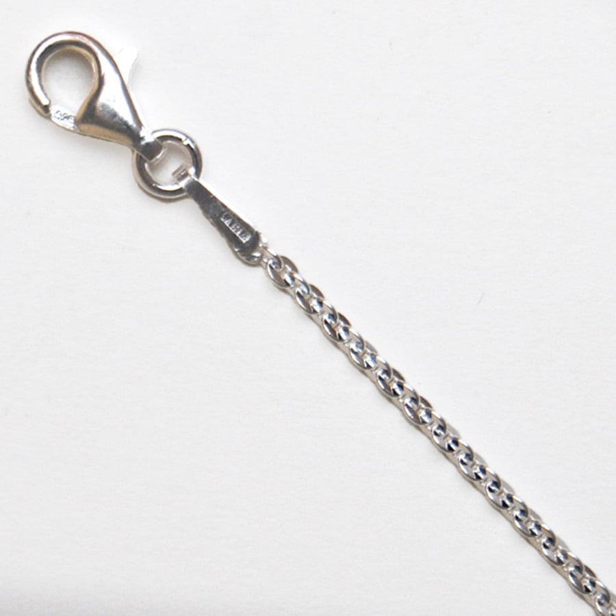 Sterling Silver Chain Necklace Flat Cable