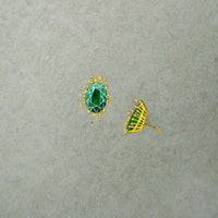 18k Yellow Gold and Tourmaline Stud Earrings - Skeie's Jewelers