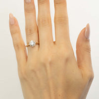 De Beers Forevermark 'Center of My Universe' Floral Halo Engagement Ring - Skeie's Jewelers