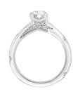 Round Diamond Celestial Engagement Ring in 14k White Gold