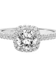 Round Diamond Engagement Ring with Halo Twist Gallery  front
