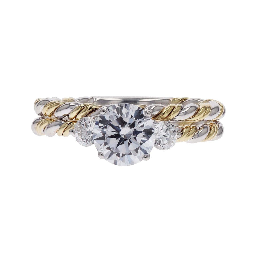 1.2 Ct Round Cut Pave Twist Infinity Rope Diamond Engagement Ring VS2 G  Treated | eBay
