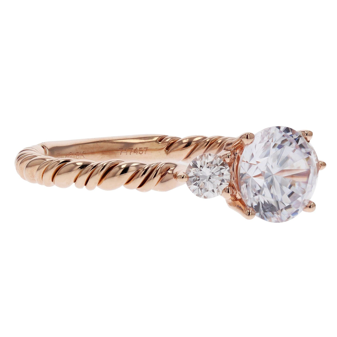 Braided Ethical Diamond Gold Engagement Ring - Lebrusan Studio