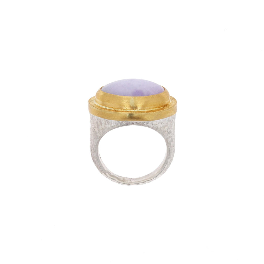Lika Behar Jadeite Pompeii Ring in Yellow Gold & Silver Up