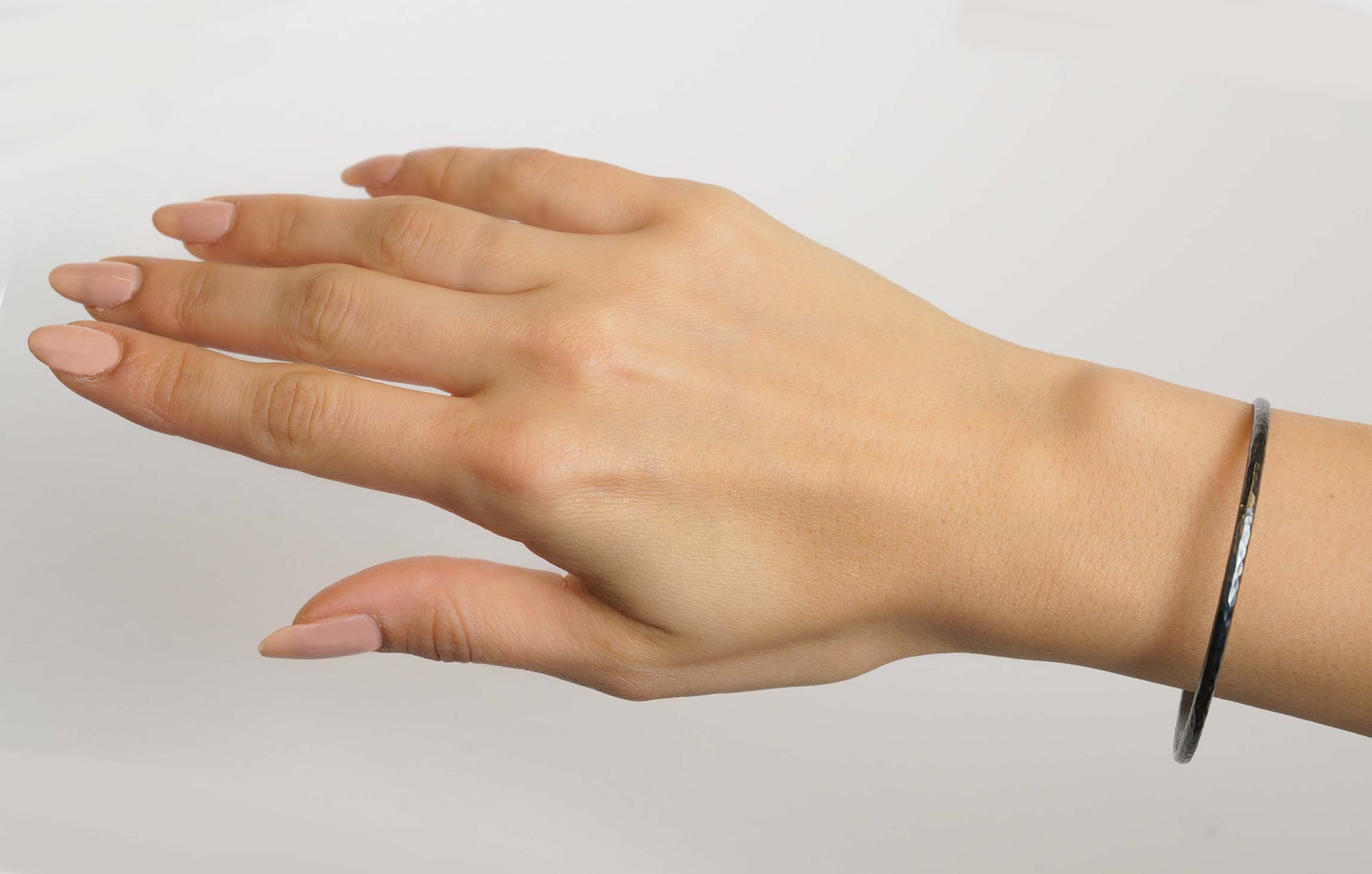 Lika Behar Oxidized Sterling Silver Hammered Fusion Bangle 3mm