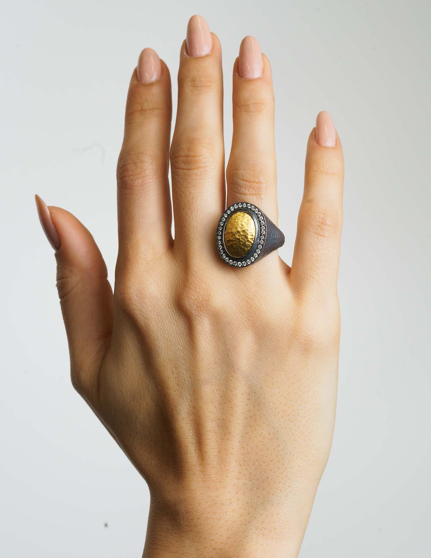 Lika Behar Gold & Oxidized Sterling Silver 'Pompei' Dome Ring