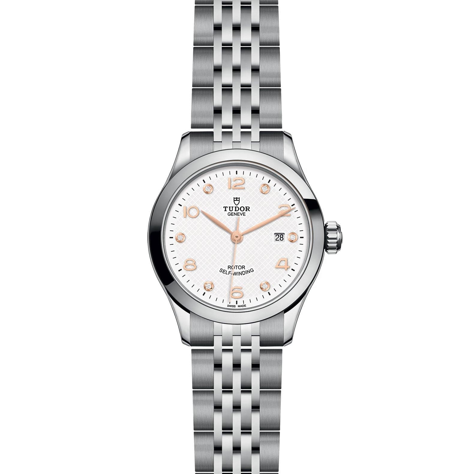 Tudor 1926 28mm Diamond White Dial Stainless Steel Watch