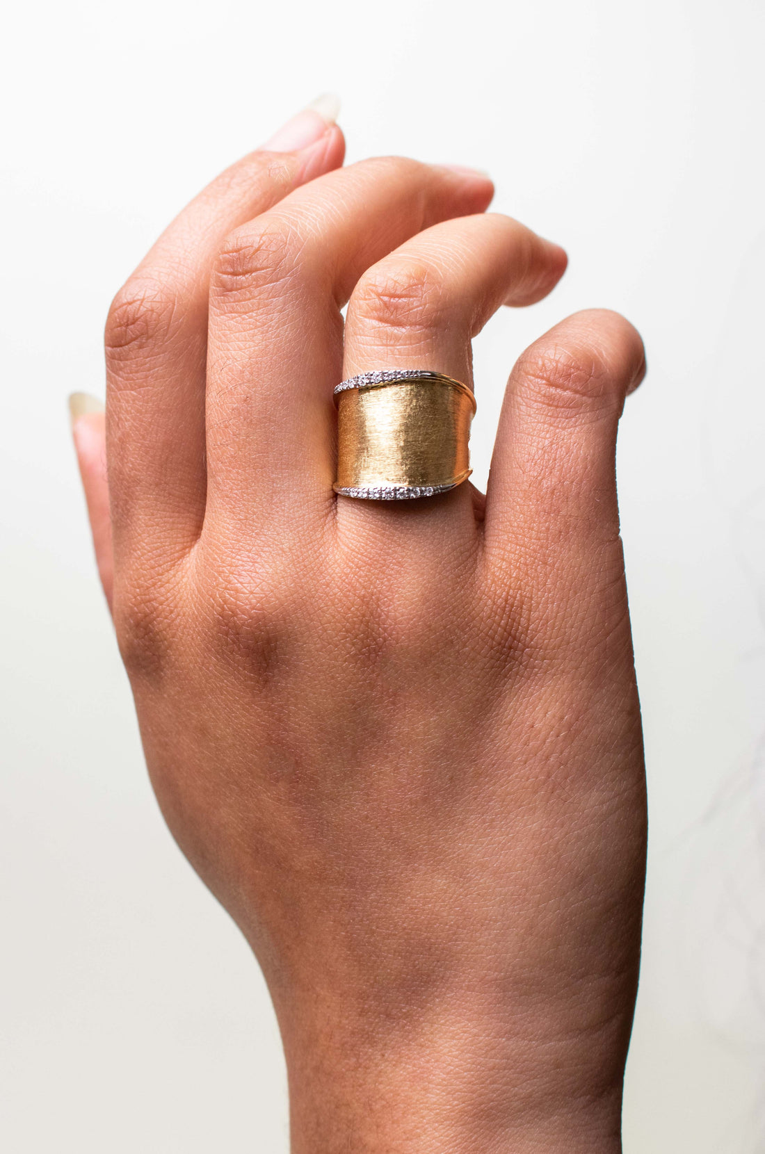 Marco Bicego 'Lunaria' 18K Gold & Diamond Medium Ring
