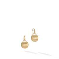 Marco Bicego Africa Boule 18K Yellow Gold and Diamond Medium French Wire Earrings