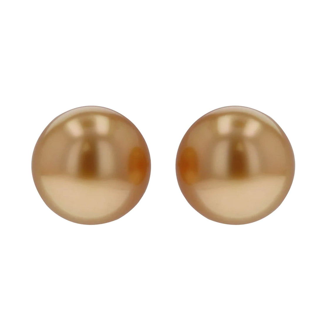 Mikimoto Golden South Sea Pearl Earrings Studs in 18k Gold