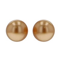 Mikimoto Golden South Sea Pearl Earrings Studs in 18k Gold