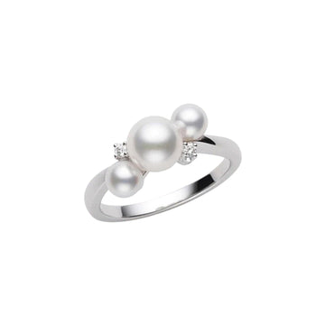 Mikimoto Pearl Bubble 18k White Gold Ring