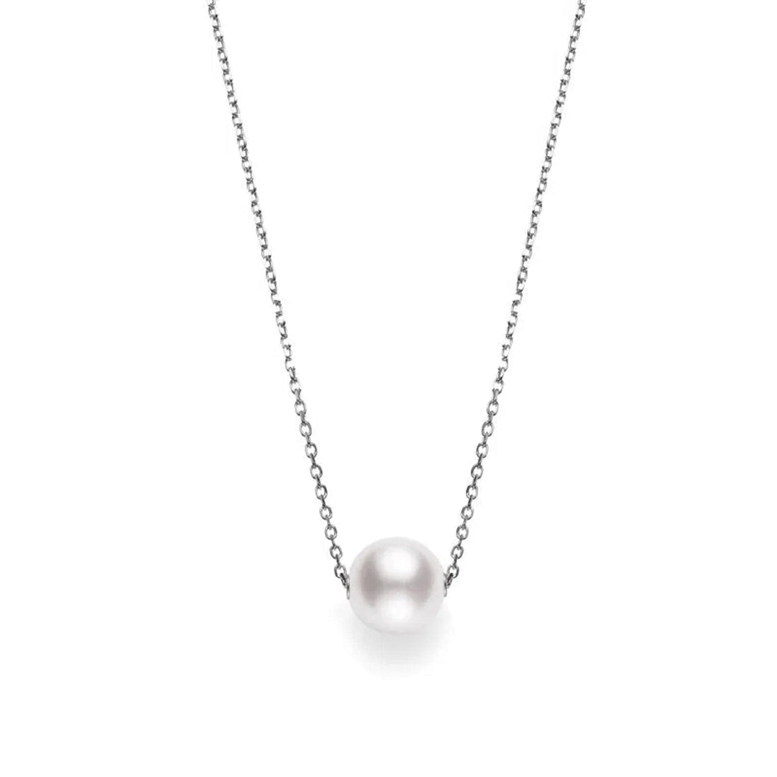 Mikimoto Pearl Pendant Necklace in 18k White Gold