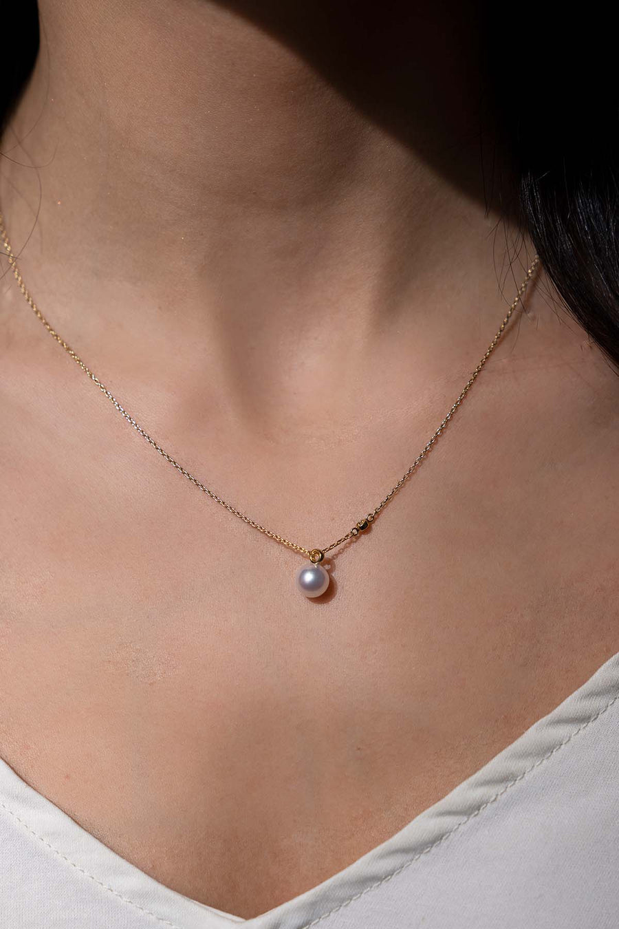 Mikimoto Pearl Pendant with Diamond Necklace