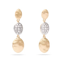 'Siviglia' 18K Yellow Gold & Diamond Triple Drop Earrings by Marco Bicego - Skeie's Jewelers
