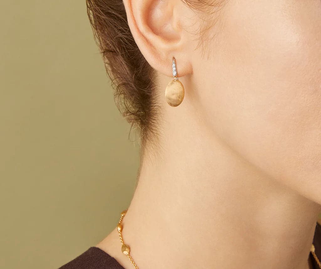'Siviglia' Grande Gold and Diamond French Hook Earring by Marco Bicego - Skeie's Jewelers
