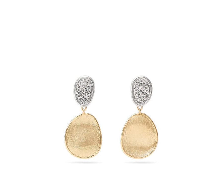 Gold & Diamond Two Drop Earrings by Marco Bicego - Skeie's Jewelers