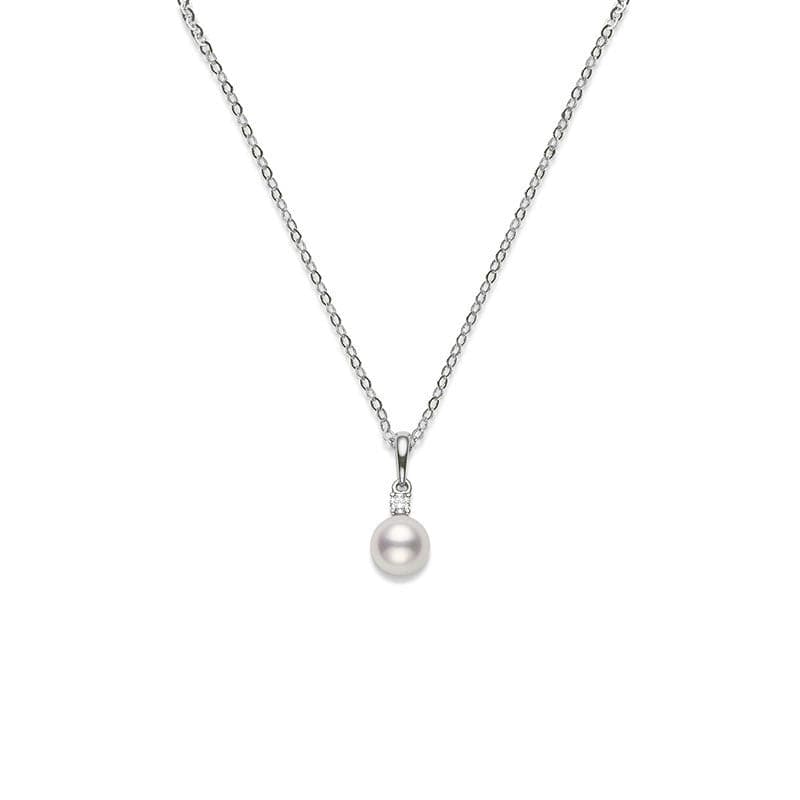 Mikimoto A+ Cultured Pearl & Diamond Pendant Necklace