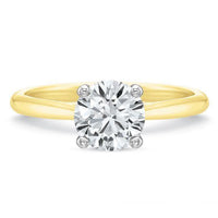 Solitaire 'New Aire' Engagement Ring by Precision Set - Semi-Mount Yellow Gold