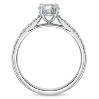 Split-Prong Diamond Engagement Ring with Side Stones