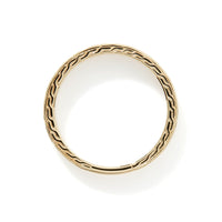 John Hardy Men's 18k Yellow Gold Carved Chain Band Ring Side