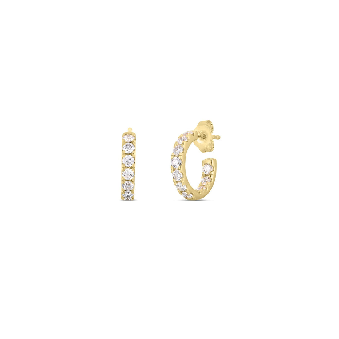 18kt white gold Love Letter A hoop earring