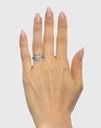 2 Carat Oval Diamond Halo Engagement Ring by Rahaminov Modeled