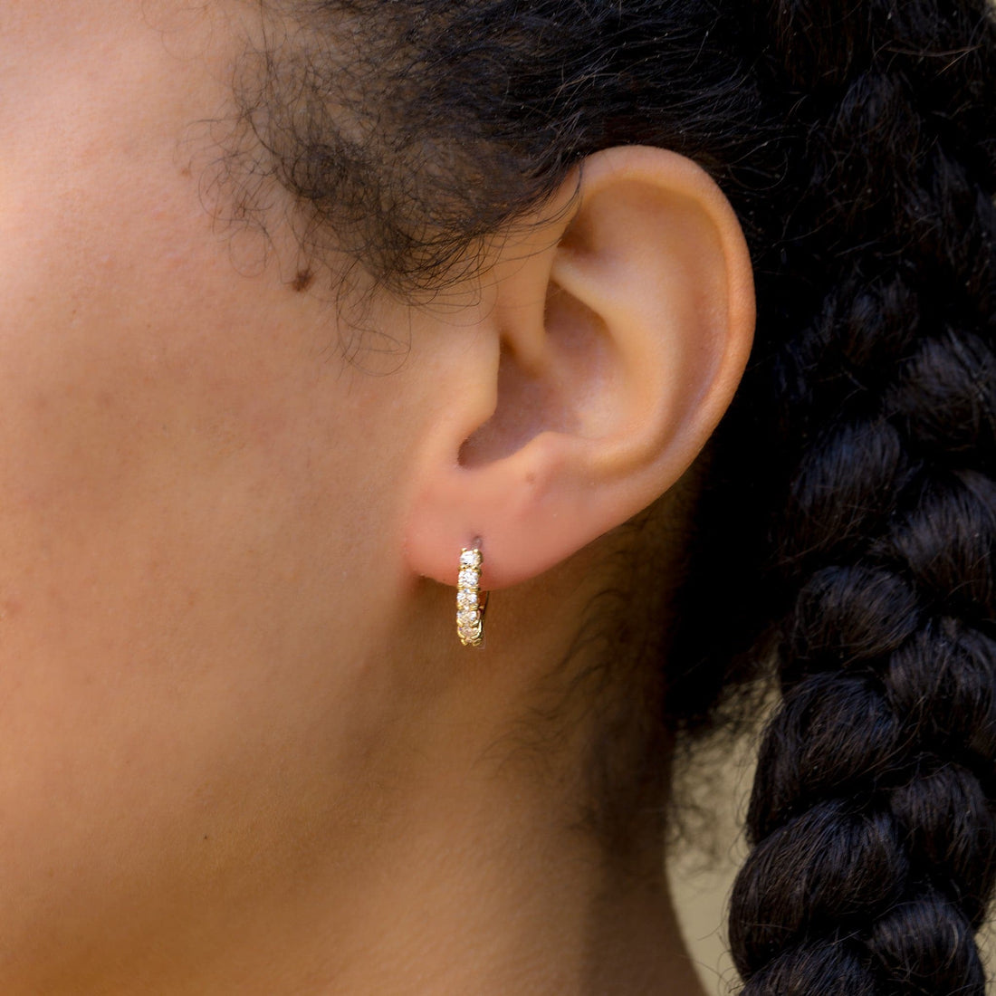 Roberto coin diamond hoop earrings Clearance
