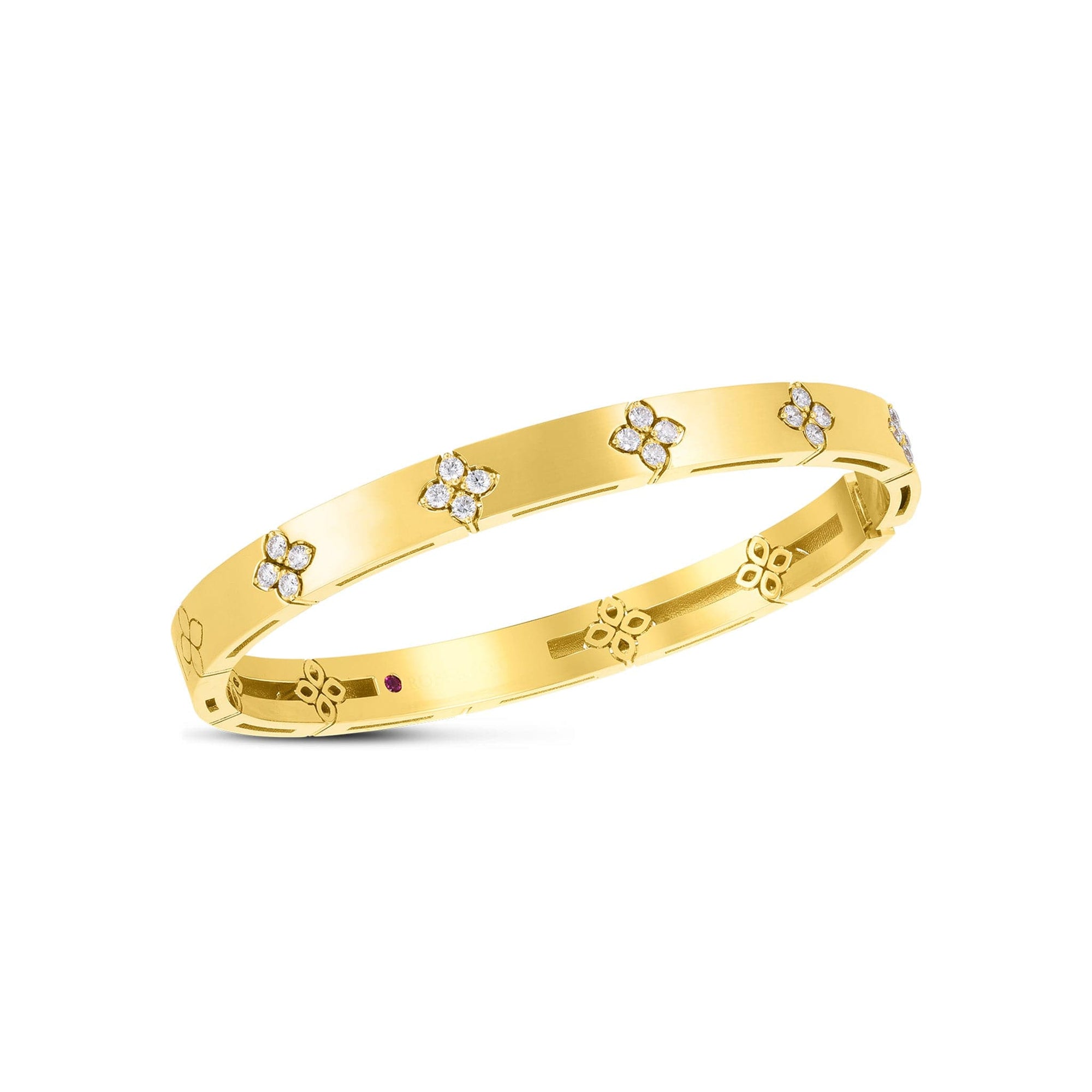 Roberto Coin Verona Bangle with Diamonds in Yellow Gold