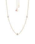 Roberto Coin Diamond Station Necklace Rose Gold 3