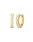 Roberto Coin Diamond Hoops in 18k Gold-Perfect Diamond Hoops Yellow Gold