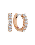 Roberto Coin Diamond Hoops in 18k Gold-Perfect Diamond Hoops Rose Gold