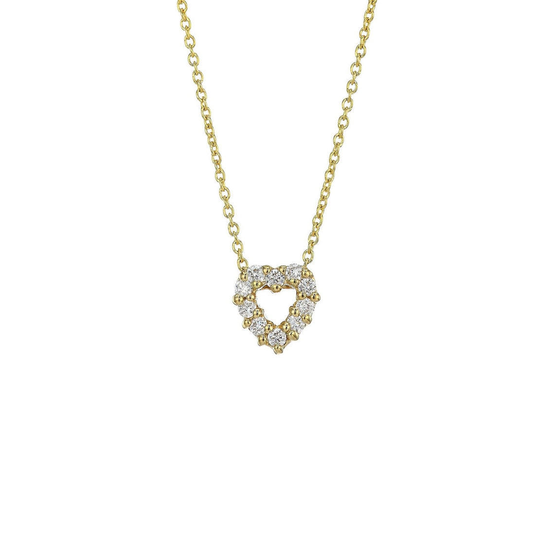 Roberto Coin Tiny Heart Necklace with Diamonds