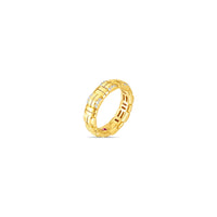 Roberto Coin Woven Yellow Gold Ring with Diamonds