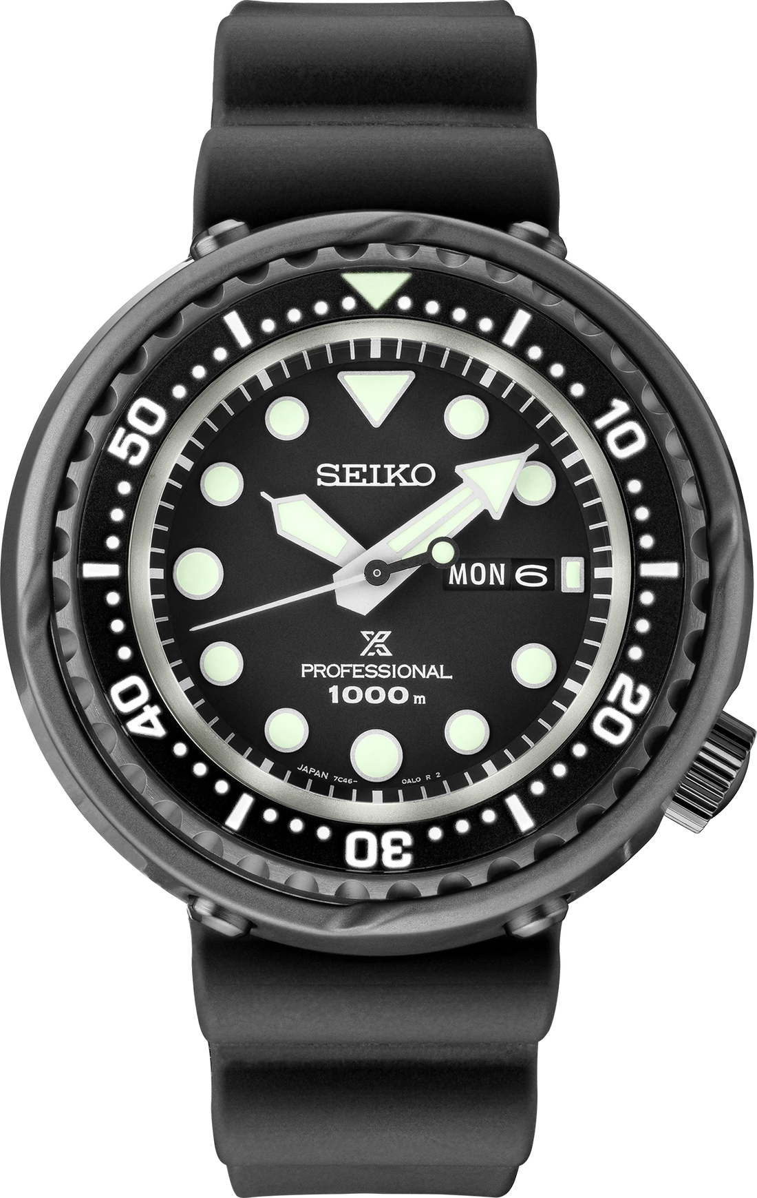 Seiko Prospex S23631 Tuna 1975 Diver's Black Dial Watch