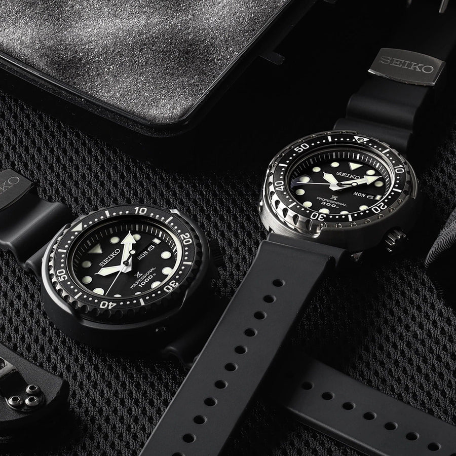 Seiko Prospex S23631 Tuna 1975 Diver's Black Dial Watch