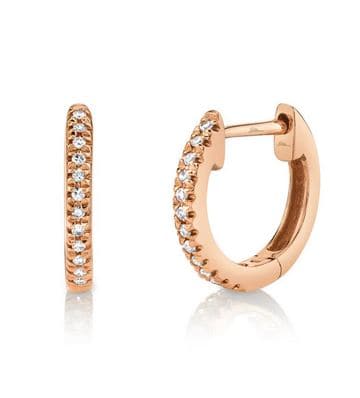 Shy Creation's Diamond Huggie Hoop Earrings - Skeie's Jewelers