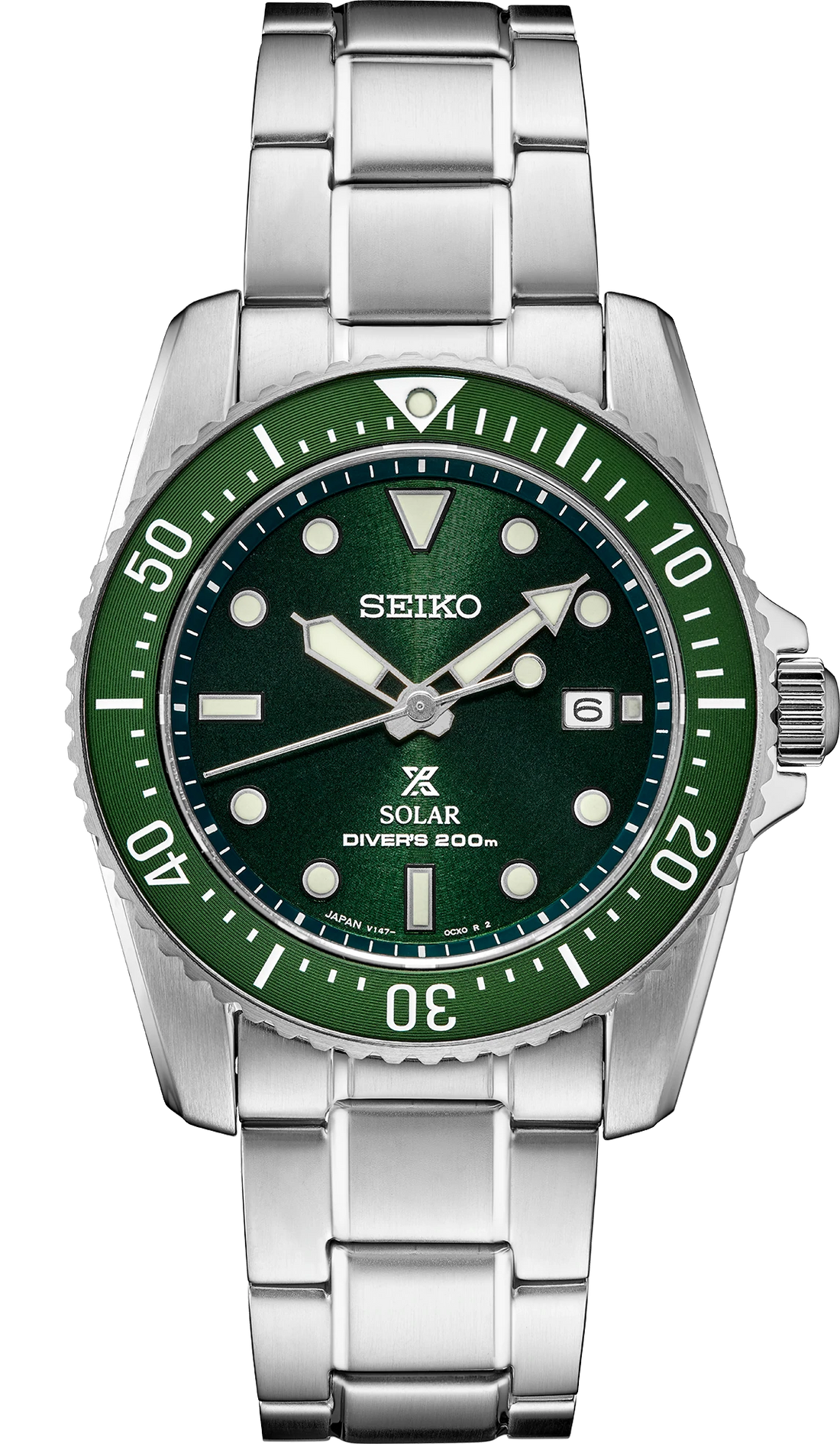 Seiko Prospex SNE583 Solar Diver Green Dial Watch