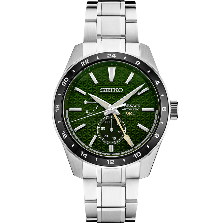 Seiko Presage SPB219 GMT 42.2mm Green Dial Watch