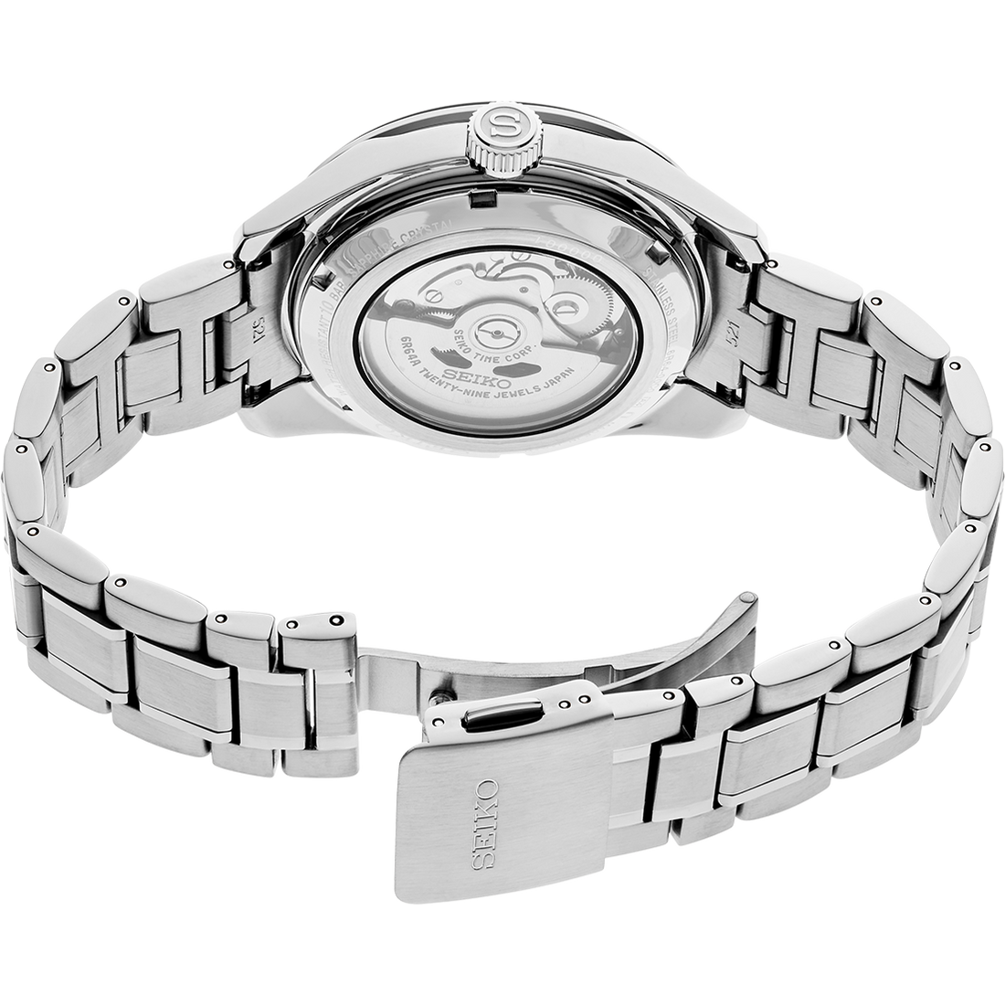 Seiko SPB221 Presage GMT 42.2mm Black Dial Watch
