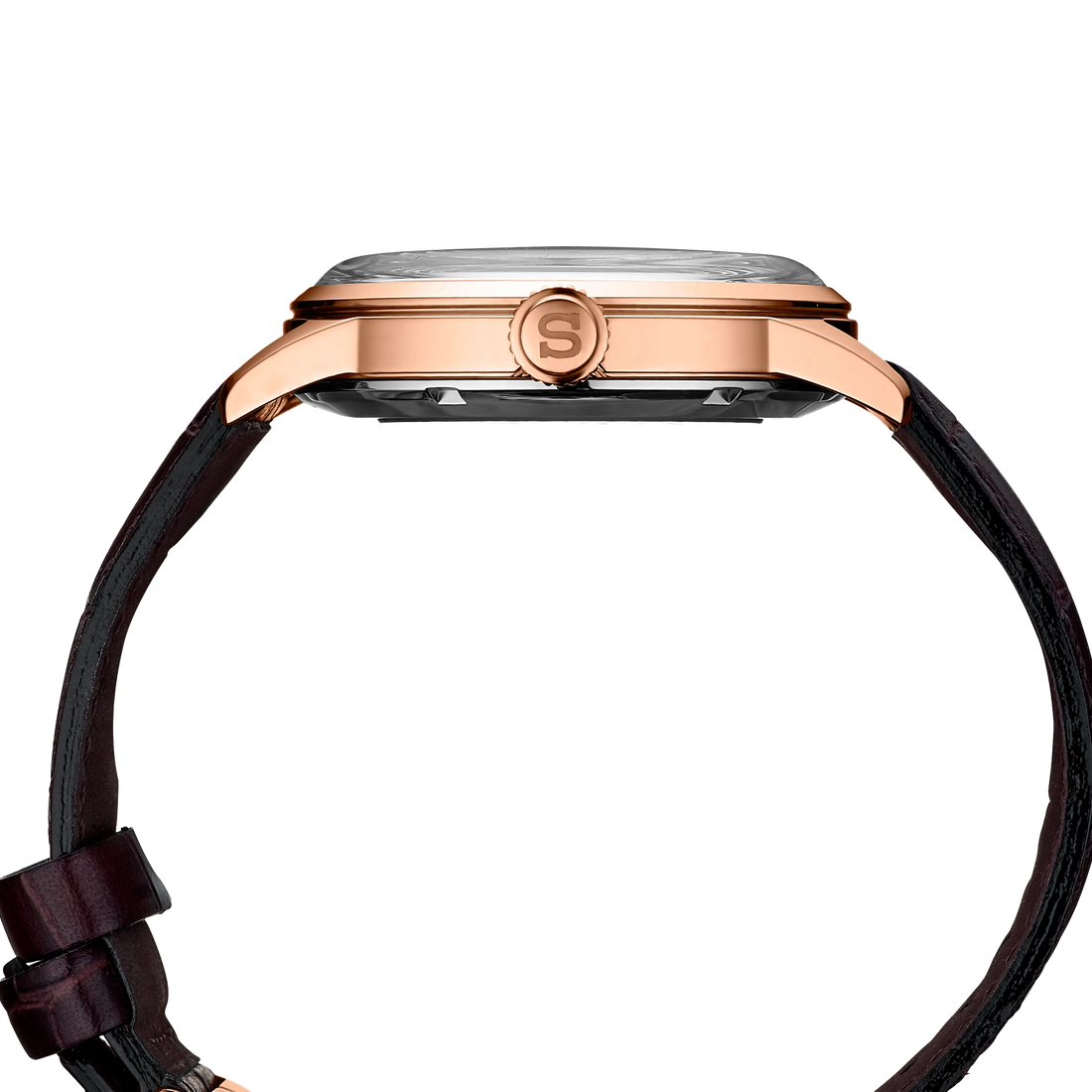 Seiko Presage SRPB46 Rose Gold Leather Strap 40.5mm Watch 